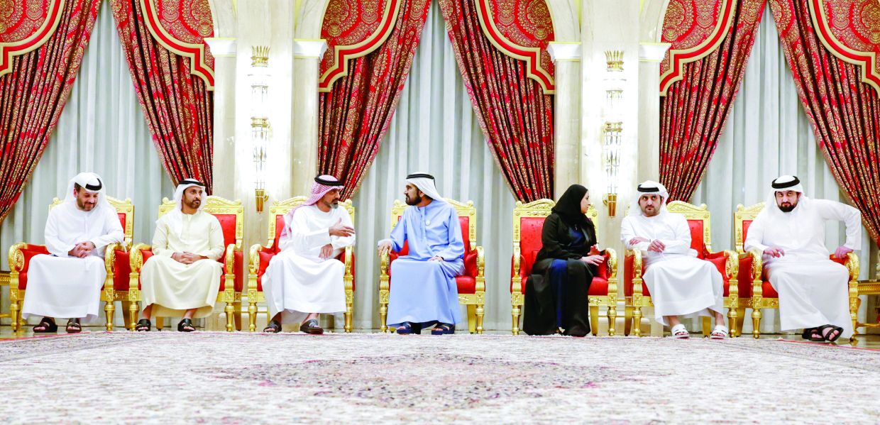 محمد بن راشد يتقبل تهاني ولي عهد عجمان