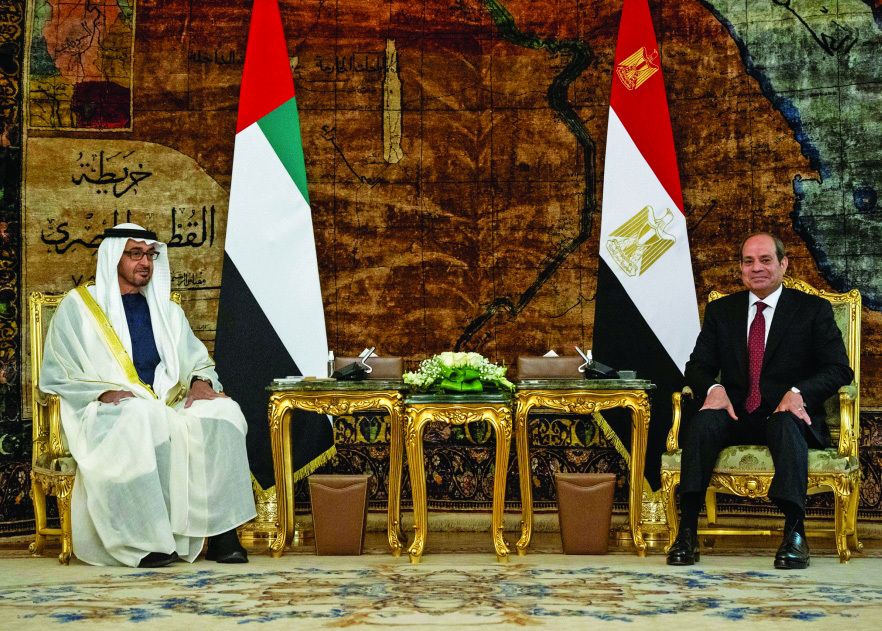 محمد بن زايد: حريصون على التنسيق والتشاور مع مصر لتعزيز الاستقرار والسلام