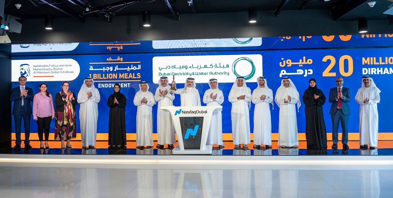 "كهرباء دبي" تقرع جرس "ناسداك دبي" دعماً لحملة "وقف المليار وجبة"
