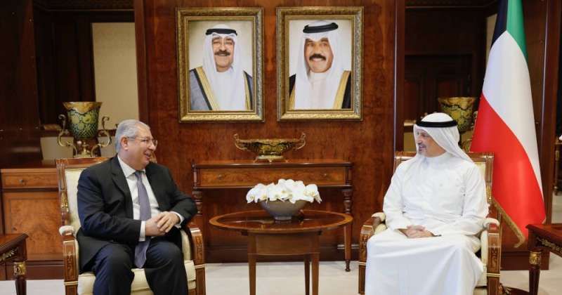 وزير الخارجية مستقبلاً السفير المصري