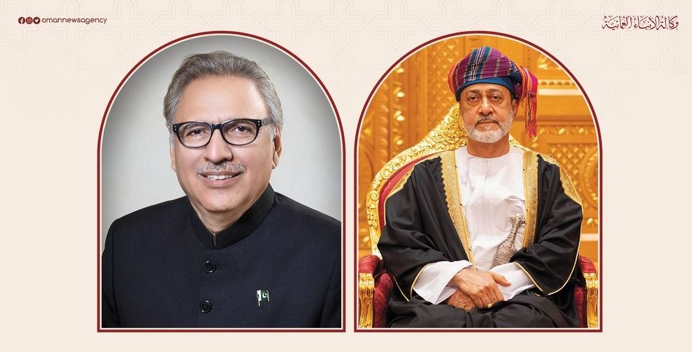 جلالة السُّلطان المُعظم ورئيس دولة باكستان يتبادلان تهاني العيد