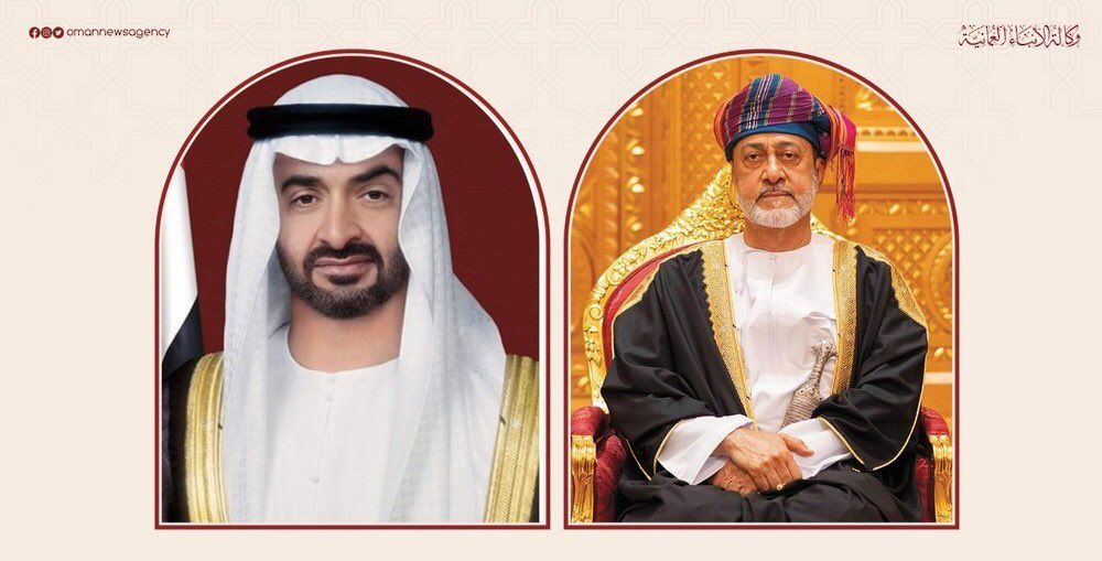 جلالة السلطان المعظم ورئيس دولة الإمارات يتبادلان التهاني