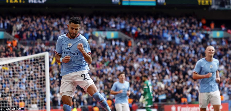 «هاتريك» محرز يقود السيتي إلى نهائي الكأس
