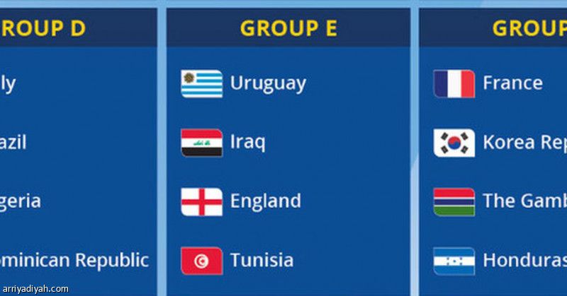 العراق وتونس يصارعان الأوروجواي وإنجلترا