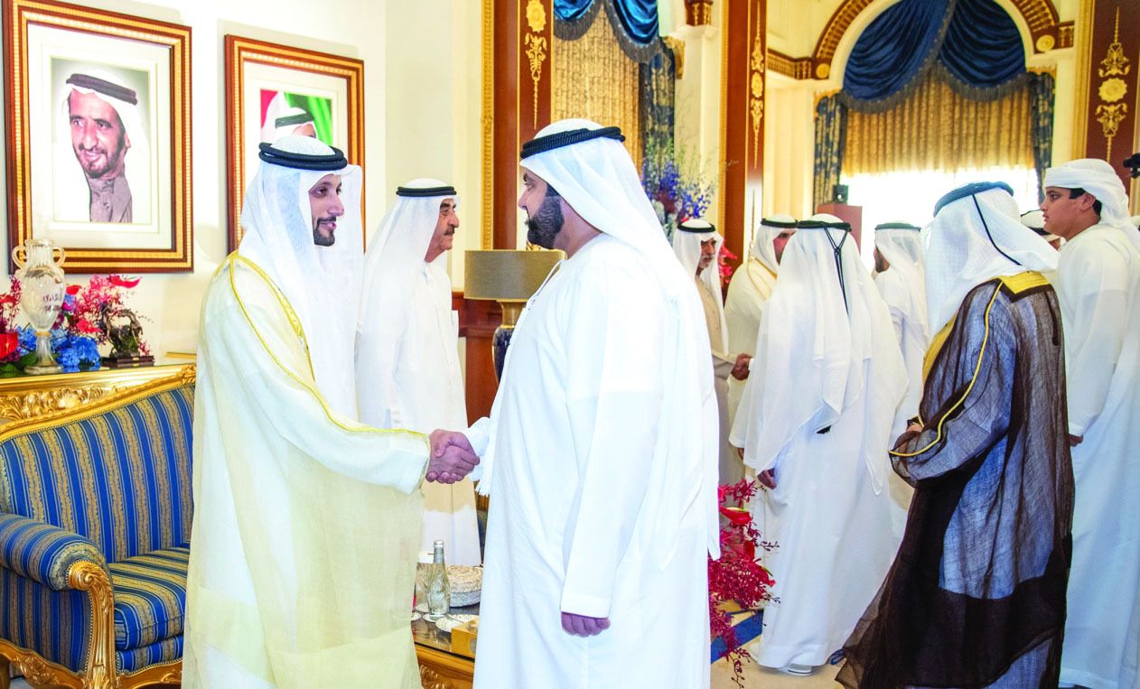 حاكم أم القيوين ووليا عهد الفجيرة ورأس الخيمة يحضرون أفراح آل مكتوم