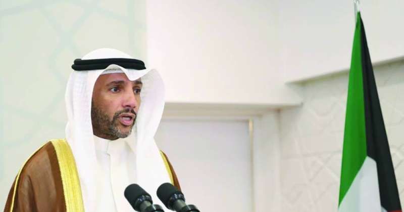 الغانم مُتحدّثاً في المؤتمر الصحافي