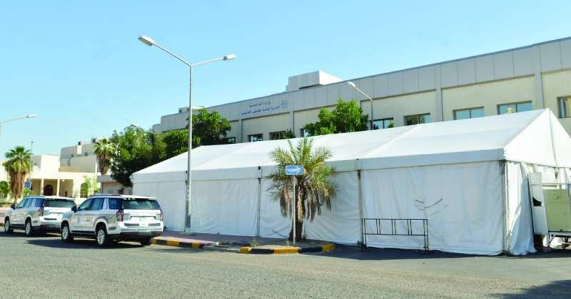 خيمة التصريحات الصحافية للمرشحين جاهزة (تصوير سعود سالم)