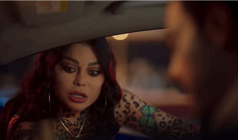 هيفاء وهبي على الأرض ويداها مربوطة.. ما القصة؟ (صور)