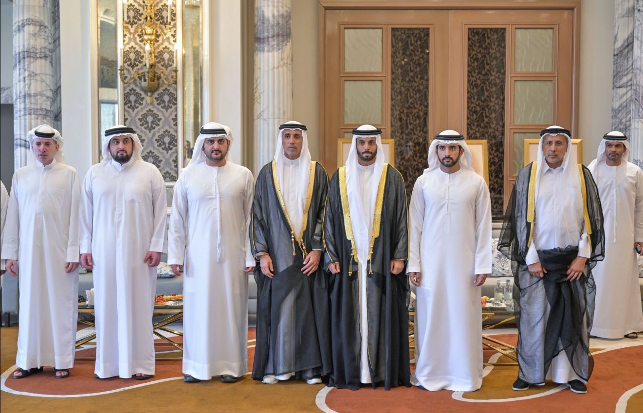 حمدان ومكتوم وأحمد بن محمد يحضرون أفراح الحبتور في دبي