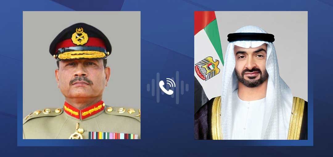 رئيس الدولة يبحث هاتفياً مع قائد الجيش الباكستاني تعزيز العلاقات الثنائية