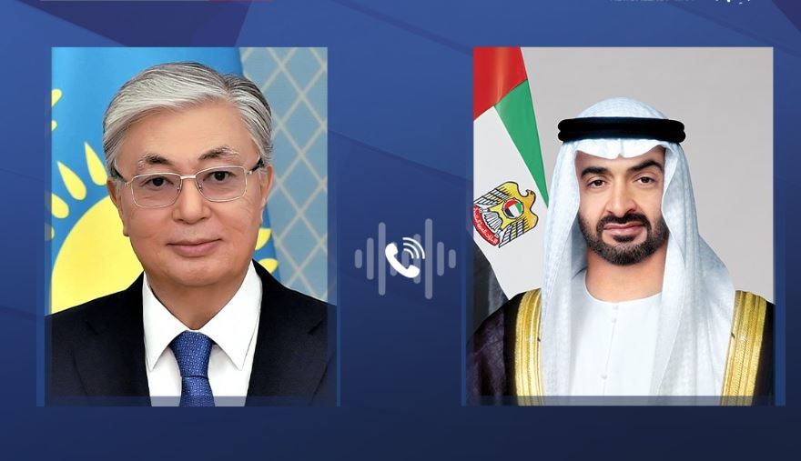رئيس الدولة يبحث هاتفياً مع رئيس كازاخستان علاقات البلدين