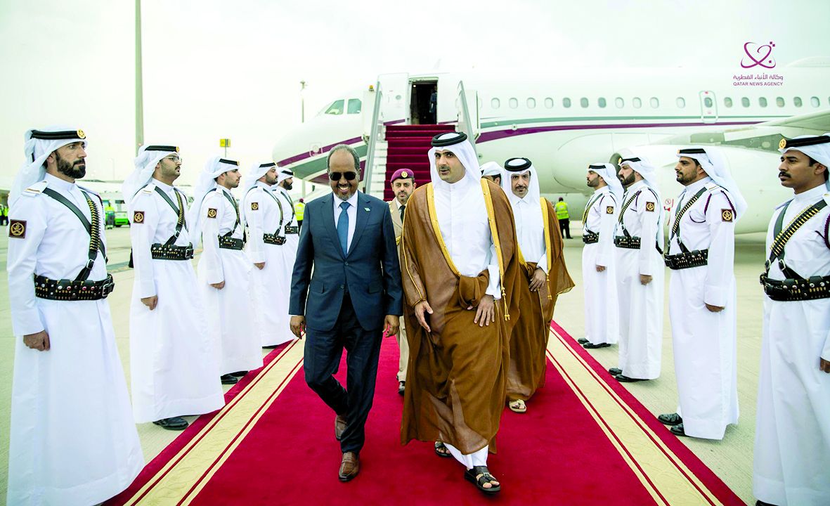 رئيس الصومال يصل الدوحة