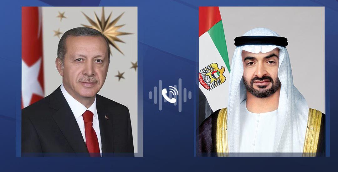 رئيس الدولة يبحث مع الرئيس التركي علاقات الصداقة والتعاون بين البلدين