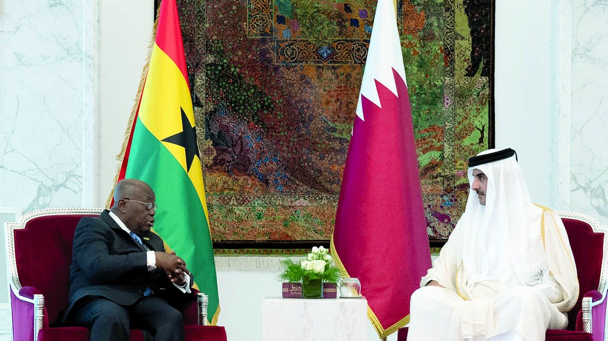 سمو الأمير يستقبل رئيس غانا