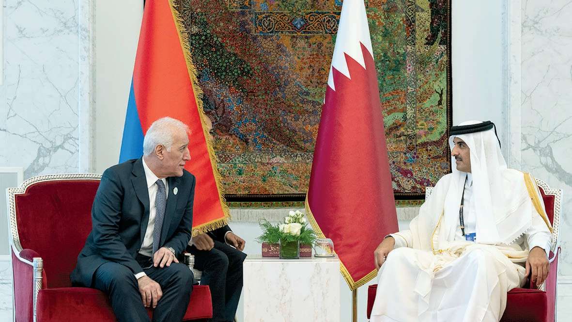 سمو الأمير يستقبل رئيس أرمينيا