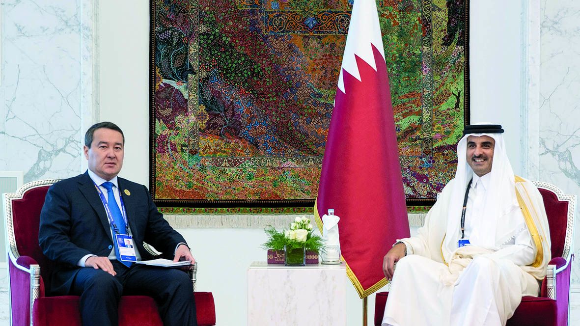 صاحب السمو يتلقى رسالة من رئيس كازاخستان