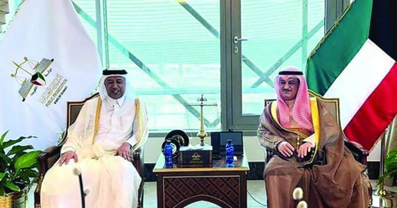 الصفران خلال استقباله النعيمي