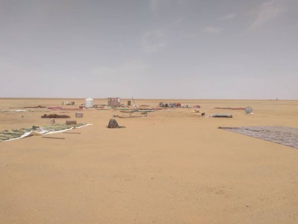 الرياح الشديدة تُدّمر مساكن أكثر من 10أسر نازحة شرقي الجوف