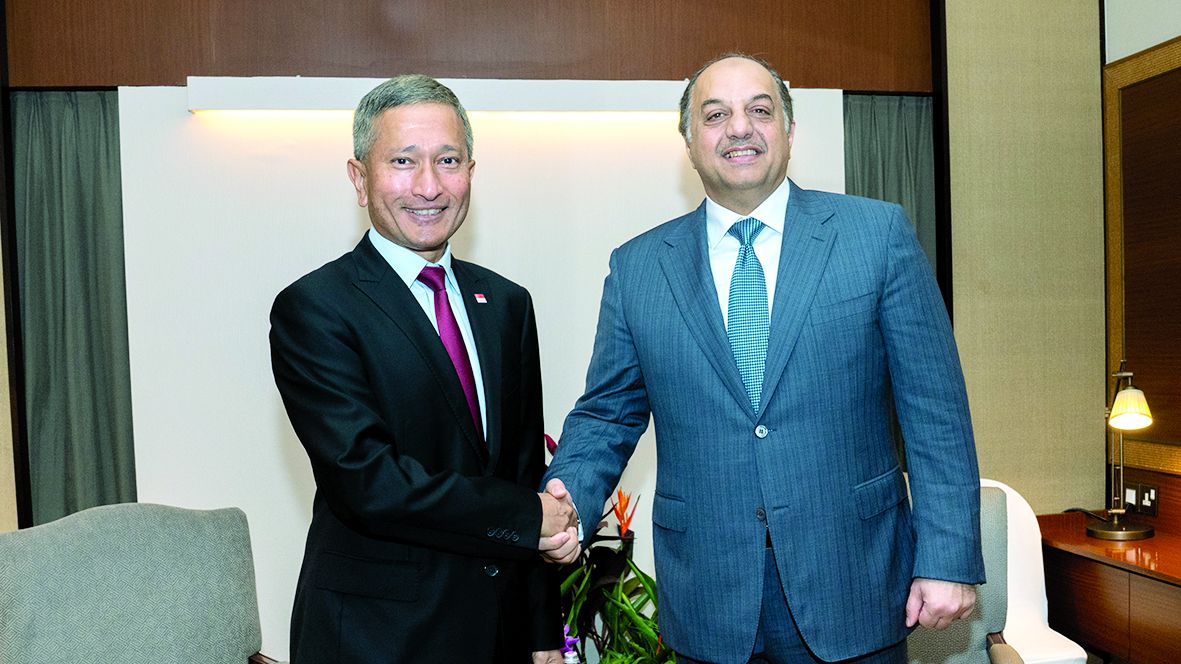 نائب رئيس الوزراء يجري مباحثات مع وزير الخارجية السنغافوري