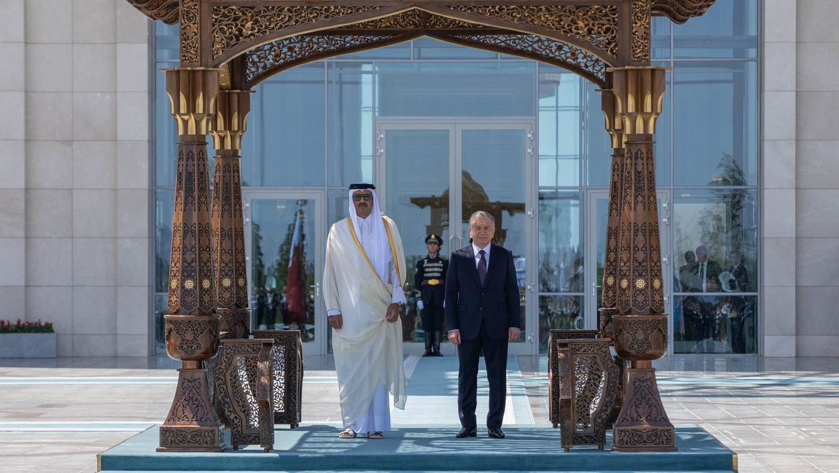 مراسم استقبال رسمية لسمو الأمير في سمرقند