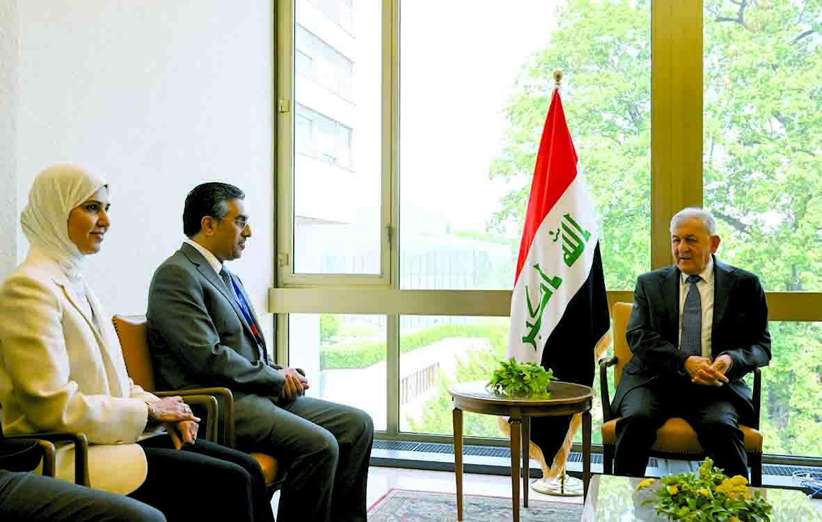 الرئيس العراقي يناقش مجالات التعاون مع وزير العمل