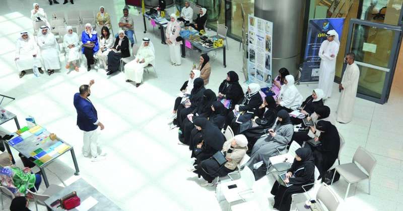 جانب من الفعالية التوعوية في الجامعة