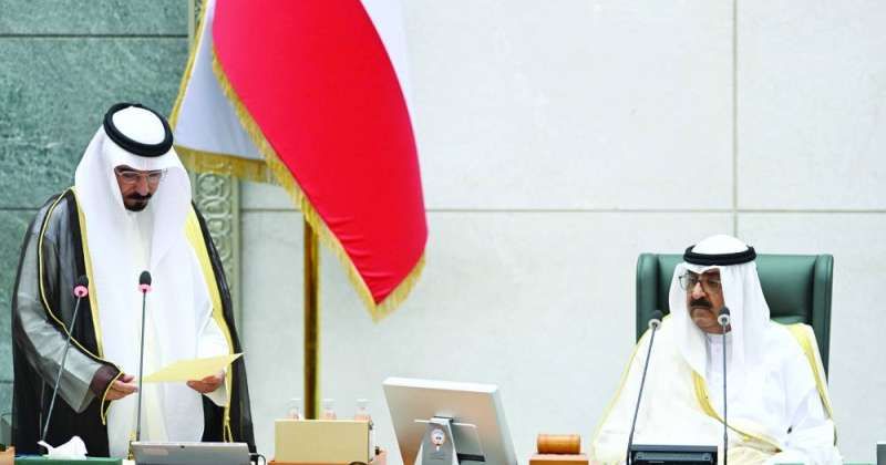 الحبيني يلقي كلمة رئيس السن (تصوير أسعد عبدالله)