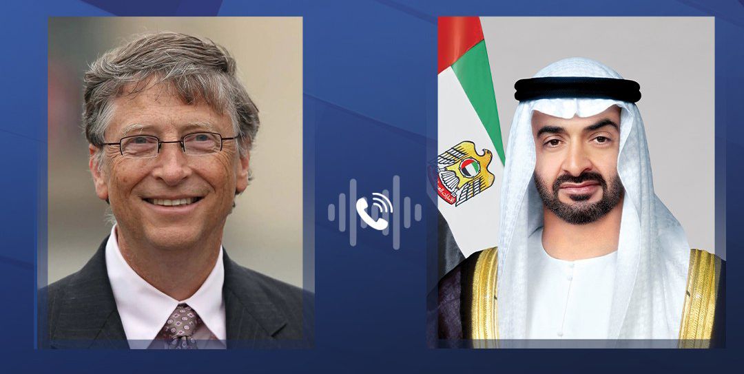 رئيس الدولة يبحث هاتفياً مع بيل جيتس تعزيز التعاون المشترك في مواجهة الأمراض الوبائية