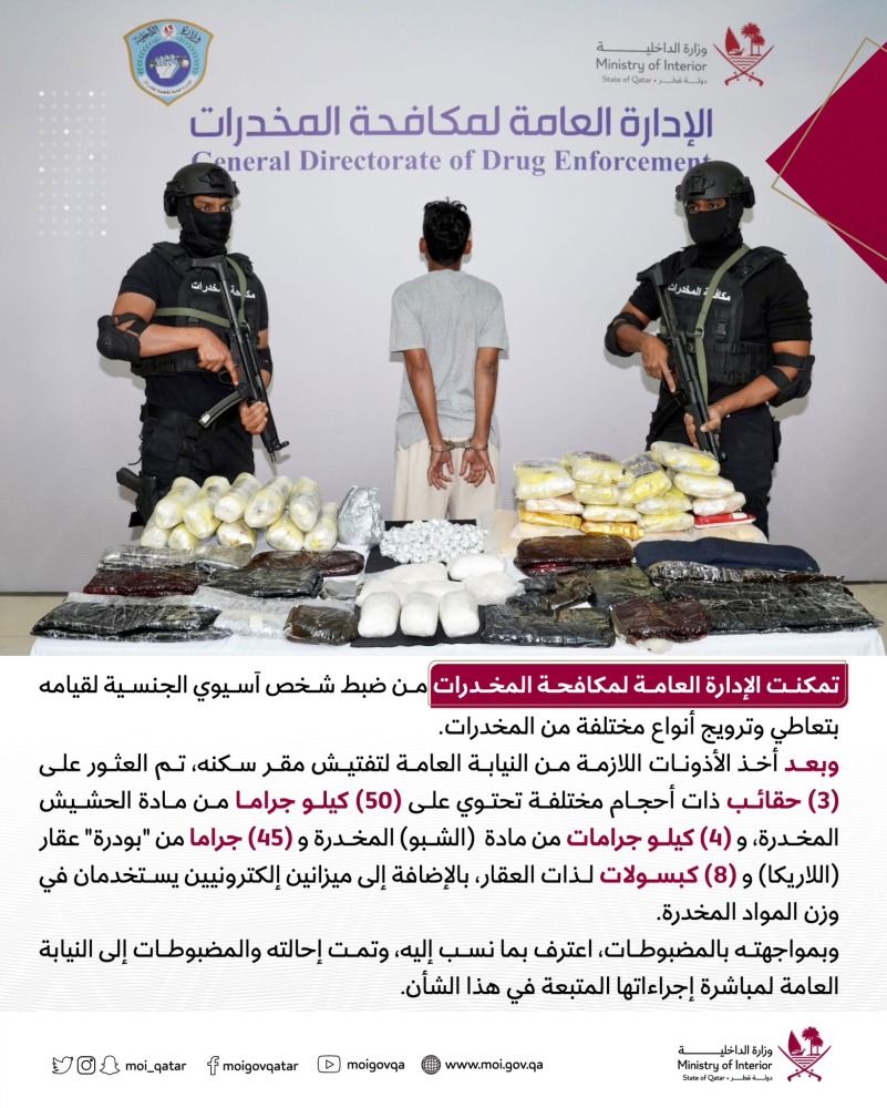 مكافحة المخدرات تضبط 3 حقائب حشيش