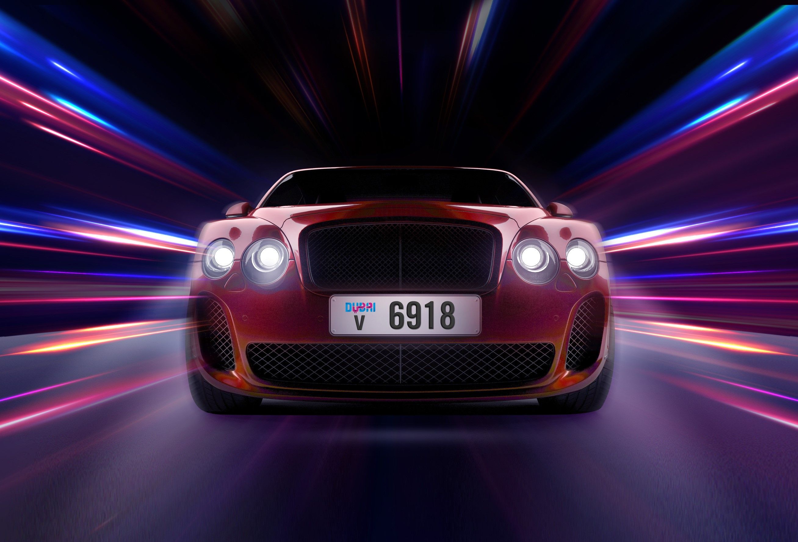 (طرق دبي) تطلق الرمز (V) للوحات المركبات بأرقام مميزة