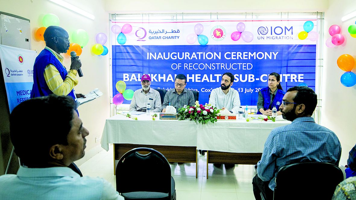 قطر الخيرية تعيد بناء مرفق صحي للروهينغا ببنغلاديش