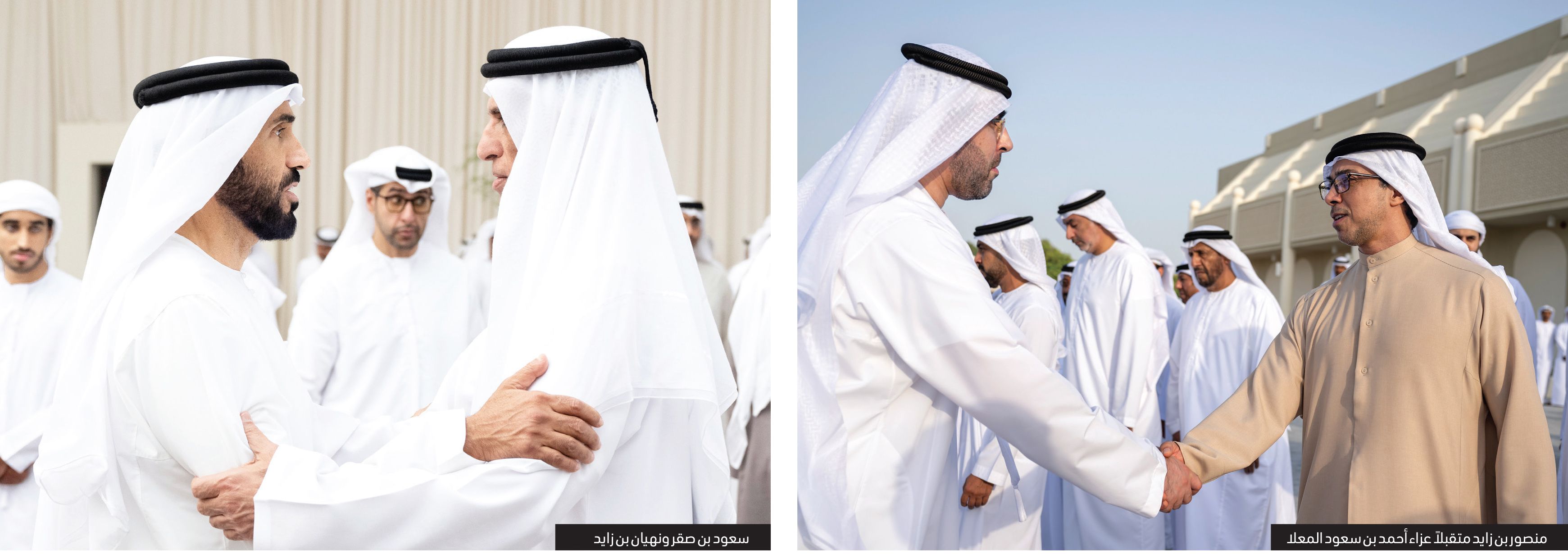 محمد بن زايد يتقبل تعازي الحكام والشيوخ ووفدي عُمان والبحرين في وفاة سعيد بن زايد
