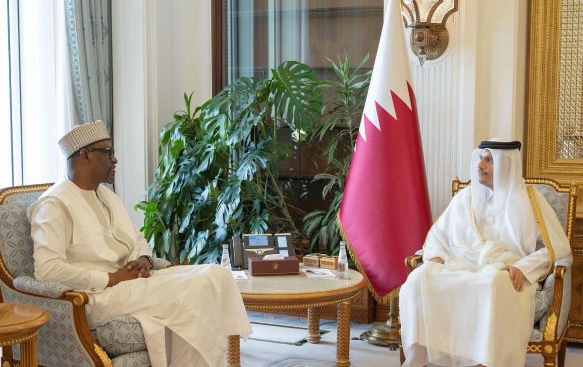 رئيس مجلس الوزراء وزير الخارجية يستقبل وزير الشؤون الخارجية والتعاون الدولي في مالي