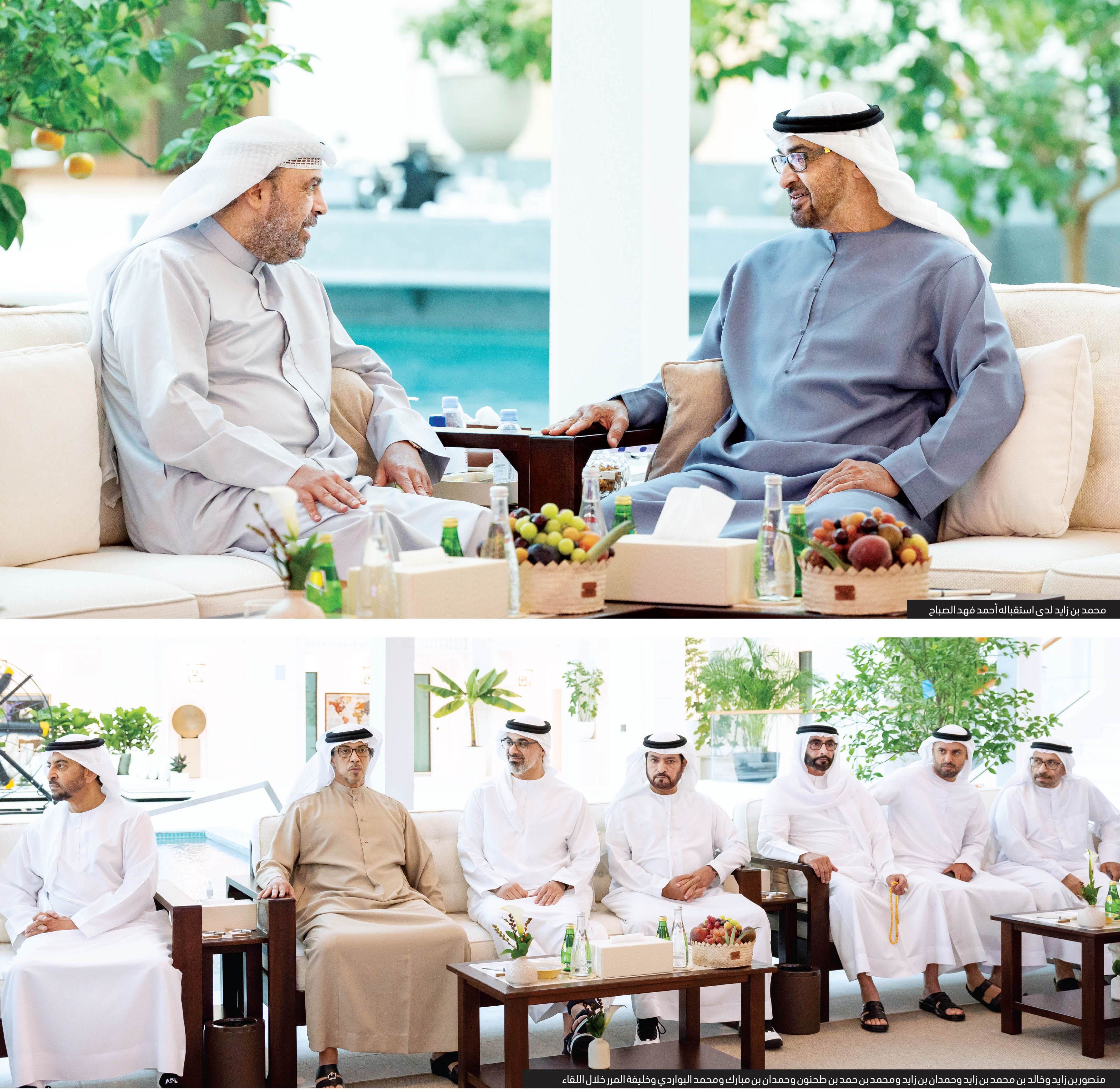 رئيس الدولة يبحث ونائب رئيس الوزراء الكويتي علاقات البلدين الأخوية الراسخة