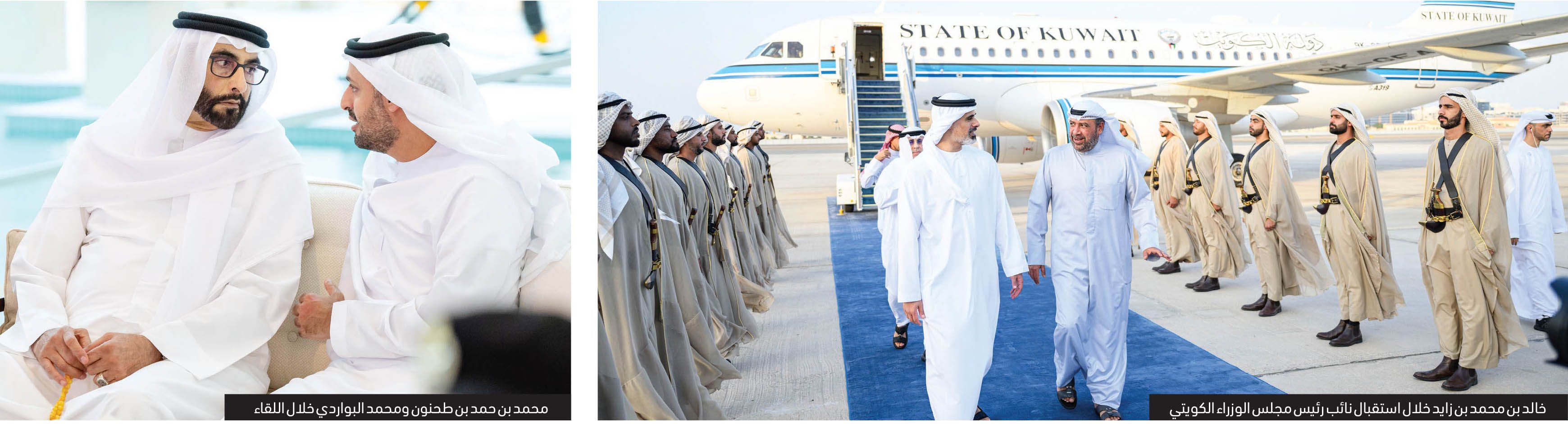 رئيس الدولة يبحث ونائب رئيس الوزراء الكويتي علاقات البلدين الأخوية الراسخة