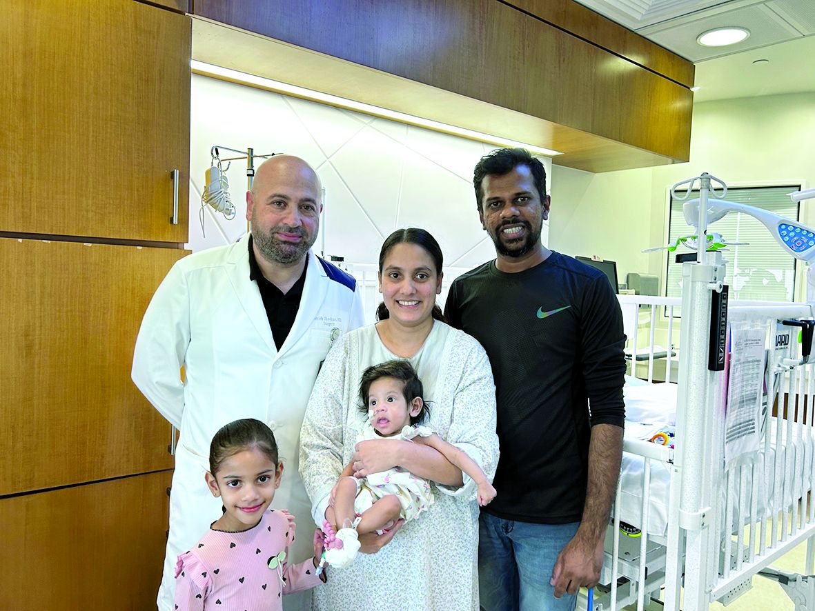 «ســـدرة» يعالج طفلة من مشكلات معقدة في التنفس والبلع