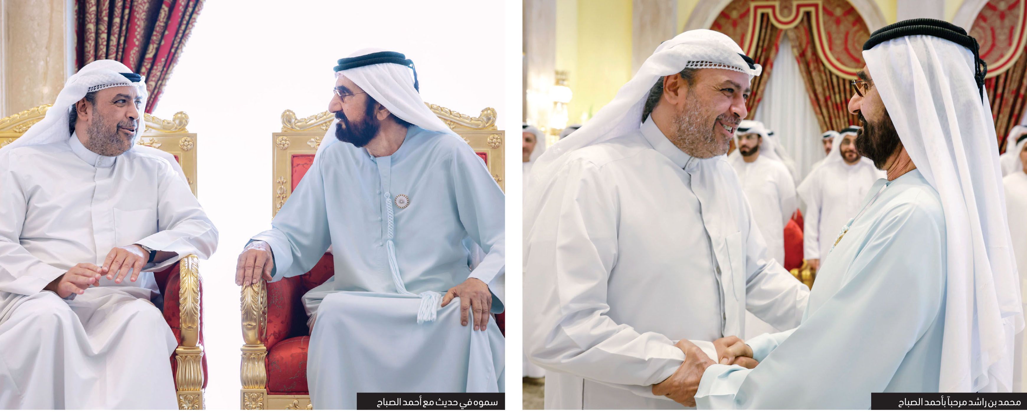 محمد بن راشد ونائب رئيس الوزراء الكويتي يستعرضان العلاقات الأخوية بين البلدين