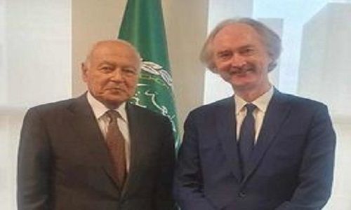 أبوالغيط يبحث مع المبعوث الأممي إلى سوريا مستجدات الأزمة السورية وتبعاتها الخطيرة