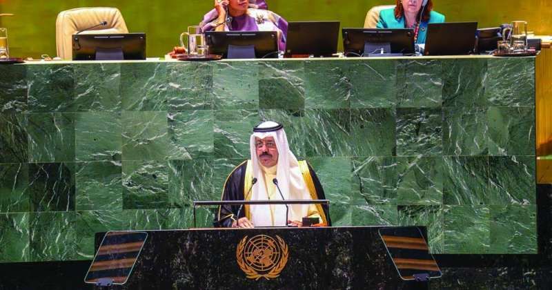 ممثل الأمير يلقي كلمة الكويت في الأمم المتحدة