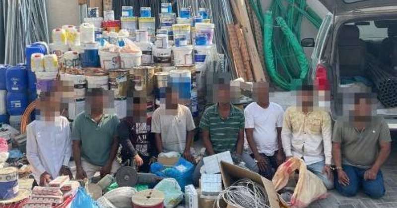 «الداخلية»: ضبط 8 أشخاص يقومون بسرقة وتخزين المواد الإنشائية