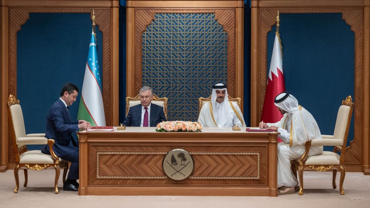 سمو الأمير ورئيس أوزبكستان يشهدان التوقيع على اتفاقية وعدد من مذكرات التفاهم