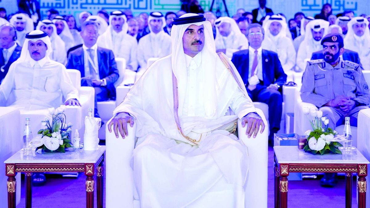 صاحب السمو يرعى  حفل وضع حجر الأساس لتوسعة حقل الشمال