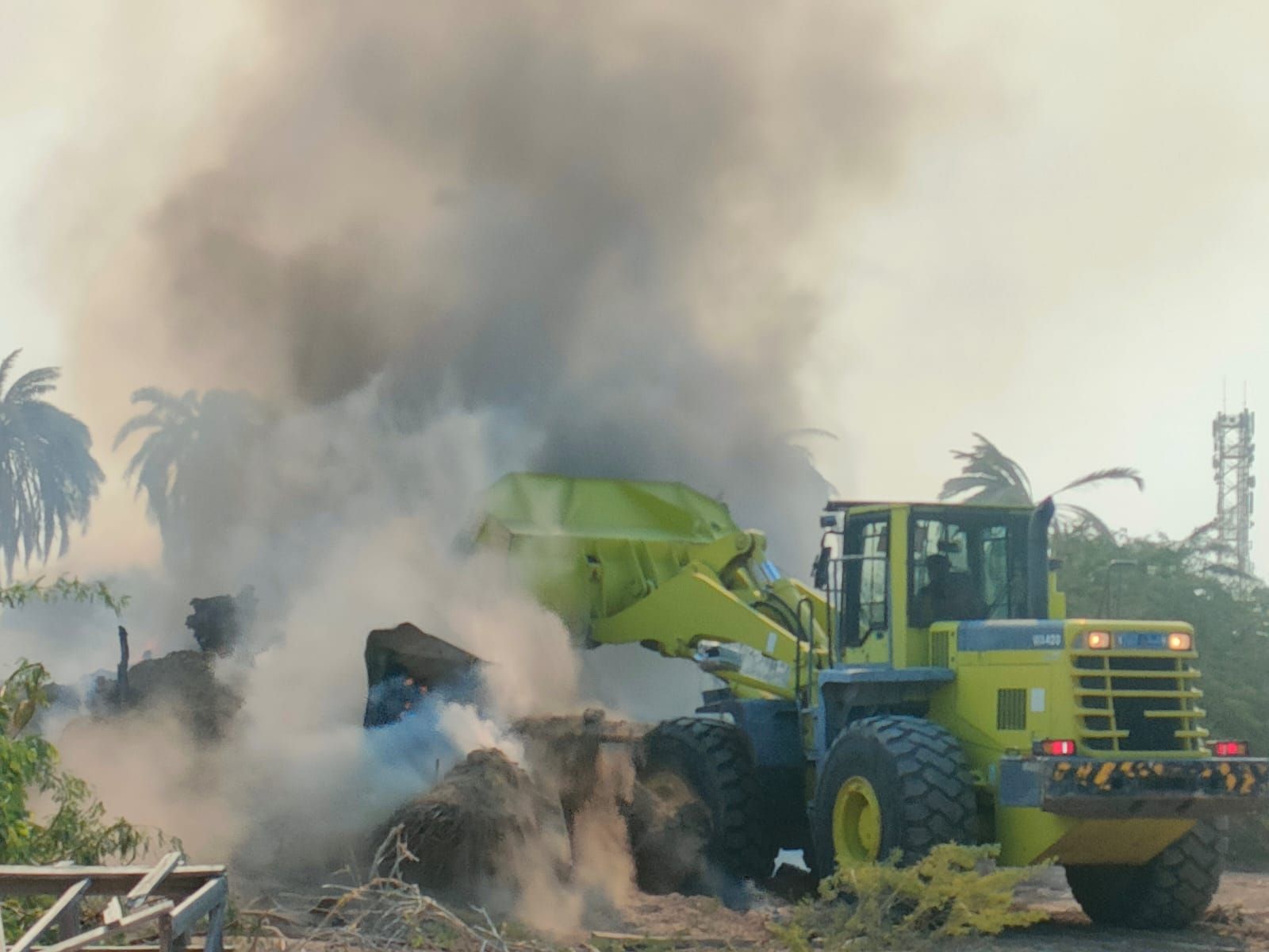 إخماد حريق شب في مزرعة بولاية لوى دون تسجيل اصابات