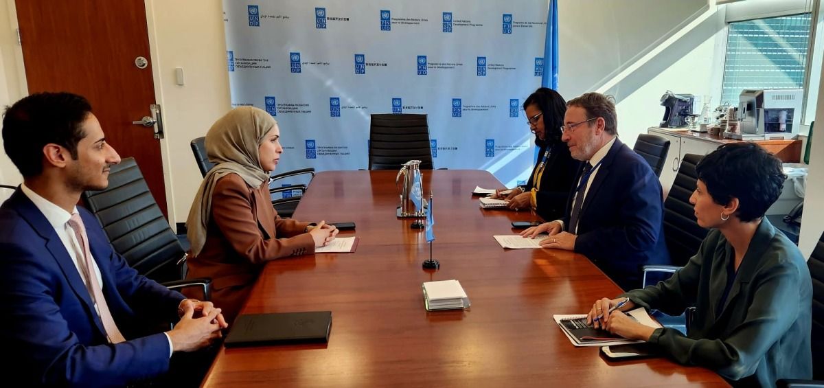 المندوب الدائم لدولة قطر لدى الأمم المتحدة تجتمع مع المدير التنفيذي لبرنامج الأمم المتحدة الإنمائي