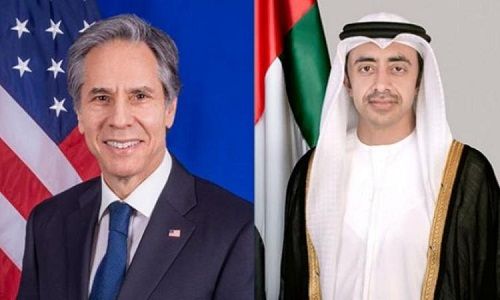 الإمارات والولايات المتحدة تبحثان التصعيد الجاري على الصعيد الإسرائيلي الفلسطيني