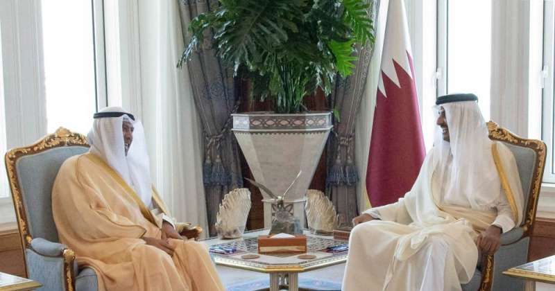 أمير قطر استقبل الفهد