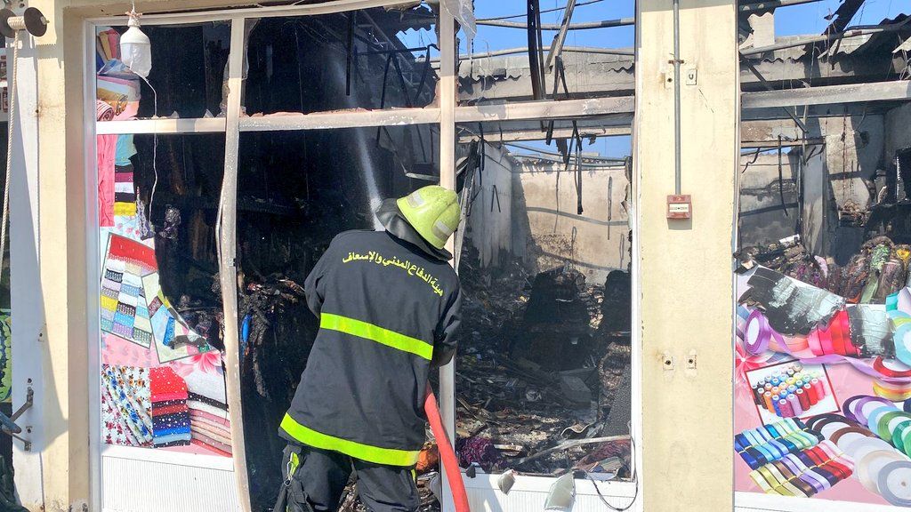 إخماد حريق شب في محل بولاية صحم دون تسجيل اصابات