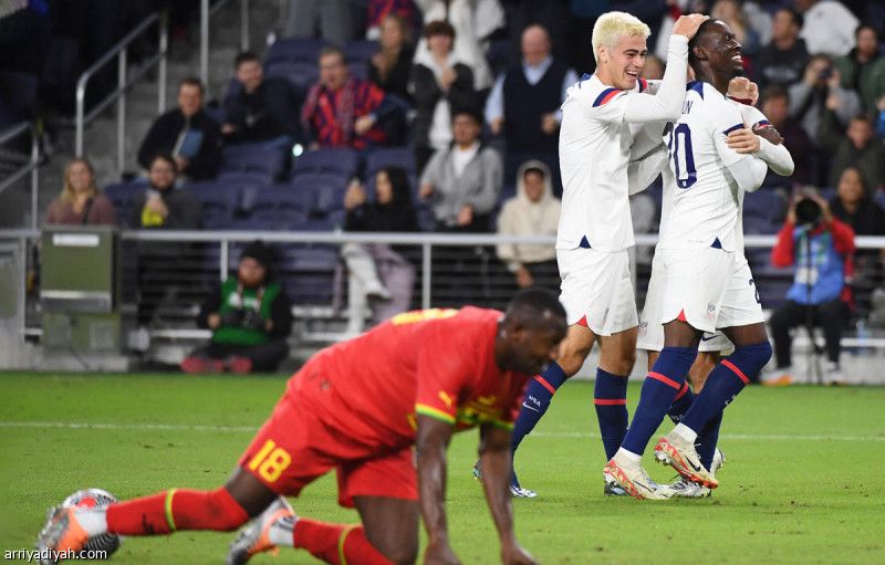 أمريكا تسحق غانا برباعية