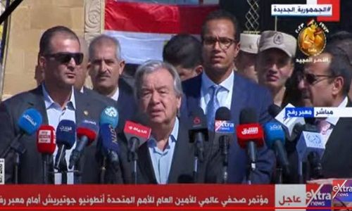 أمين عام الأمم المتحدة يؤكد ضرورة إدخال المساعدات الإنسانية من معبر رفح إلى قطاع غزة