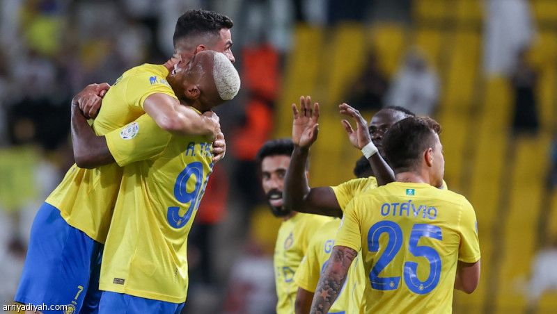 النصر يحبط مفاجأة ضمك في 5 دقائق